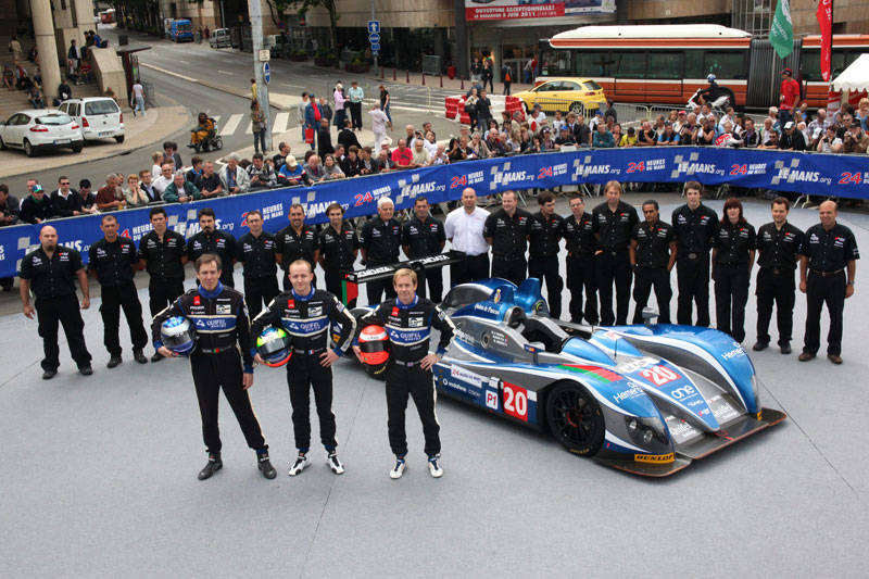 Hugo with endurance racing team at Le Mans